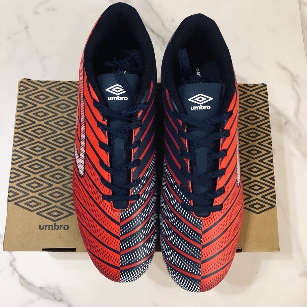 Umbro Velocita Elixir League Fg Soccer Cleat Red White size 12.5 - Picture 2 of 8